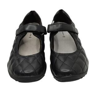 Black Leather Mary Jane Shoes Sz 4Y